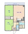宇野線<宇野みなと線>/備前西市駅 徒歩7分 3階 築23年 2LDKの間取り