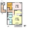 宇野線<宇野みなと線>/備前西市駅 徒歩49分 2階 築浅 1LDKの間取り