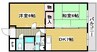 宇野線<宇野みなと線>/備前田井駅 徒歩18分 2階 築26年 2DKの間取り