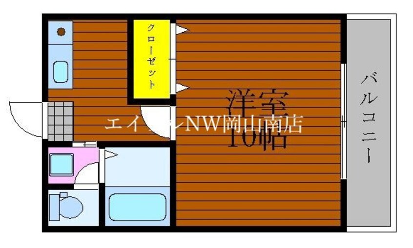 間取図 山陽本線（中国）/岡山駅 バス28分福富西一丁目下車:停歩3分 2階 築22年