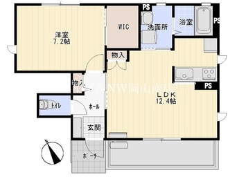 間取図 宇野線<宇野みなと線>/茶屋町駅 徒歩7分 1階 築17年