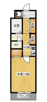 岡山市電清輝橋線<岡山電気軌道>/清輝橋駅 徒歩46分 4階 築44年 1Kの間取り