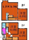 津山線/法界院駅 徒歩40分 1階 築13年 3LDKの間取り