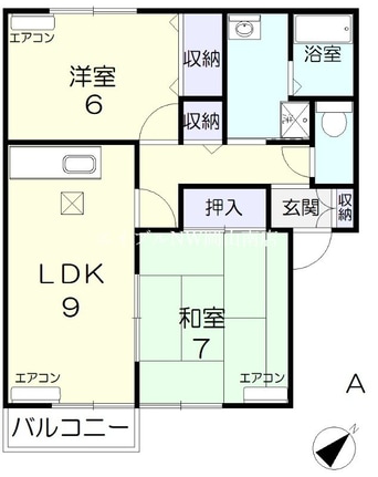 間取図 宇野線<宇野みなと線>/備前西市駅 徒歩13分 1階 築26年