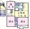 岡山市電清輝橋線<岡山電気軌道>/清輝橋駅 徒歩37分 2階 築23年 3LDKの間取り