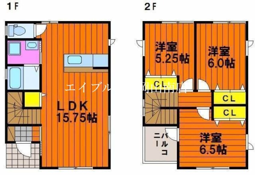 間取図 宇野線<宇野みなと線>/早島駅 徒歩14分 1階 築16年