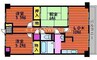 岡山市電清輝橋線<岡山電気軌道>/清輝橋駅 徒歩38分 3階 築29年 3LDKの間取り