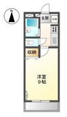 山陽本線（中国）/北長瀬駅 徒歩20分 2階 築25年 1Kの間取り
