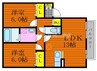 岡山市電東山本線<岡山電気軌道>/東山・おかでんミュージアム駅 徒歩77分 2階 築19年 2LDKの間取り