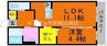 宇野線<宇野みなと線>/妹尾駅 徒歩7分 1階 築8年 1LDKの間取り