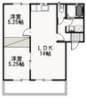 山陽本線（中国）/岡山駅 バス:31分:停歩11分 1階 築22年 2LDKの間取り