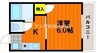 宇野線<宇野みなと線>/大元駅 徒歩35分 1階 築36年 1Kの間取り