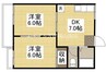 宇野線<宇野みなと線>/備前西市駅 徒歩58分 2階 築37年 2DKの間取り
