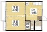 宇野線<宇野みなと線>/備前西市駅 徒歩58分 2階 築37年 2DKの間取り