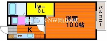 間取図 岡山市電清輝橋線<岡山電気軌道>/清輝橋駅 徒歩28分 2階 築21年