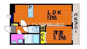 間取図 岡山市電清輝橋線<岡山電気軌道>/清輝橋駅 徒歩1分 8階 築8年