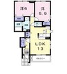 宇野線<宇野みなと線>/常山駅 徒歩20分 1階 築15年 2LDKの間取り
