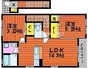 宇野線<宇野みなと線>/早島駅 徒歩11分 2階 築17年 2LDKの間取り