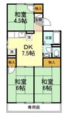 宇野線<宇野みなと線>/備前西市駅 徒歩36分 1階 築40年 3DKの間取り