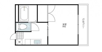 間取図 宇野線<宇野みなと線>/大元駅 徒歩22分 3階 築37年