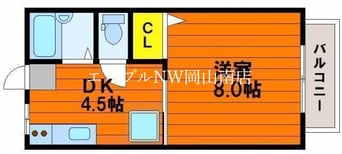 間取図 山陽本線（中国）/岡山駅 バス25分日赤病院前下車:停歩3分 1階 築31年