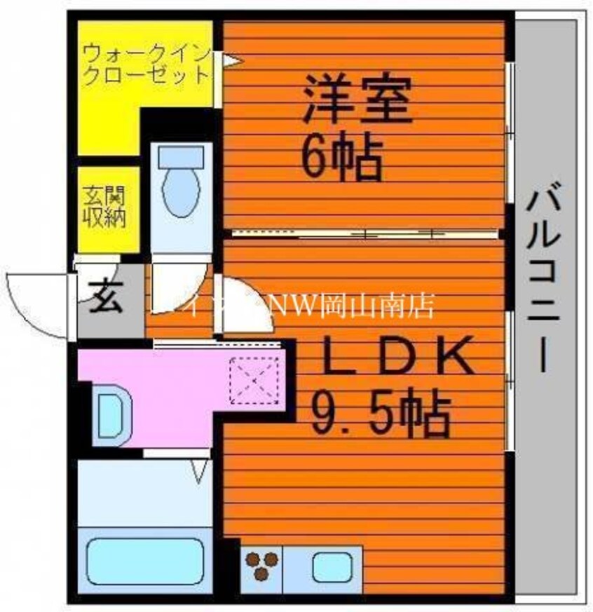 間取図 岡山市電東山本線<岡山電気軌道>/東山・おかでんミュージアム駅 徒歩35分 2階 築9年