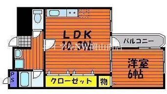 間取図 山陽本線（中国）/岡山駅 徒歩7分 10階 築28年