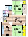 宇野線<宇野みなと線>/備前西市駅 徒歩54分 2階 築45年 3DKの間取り