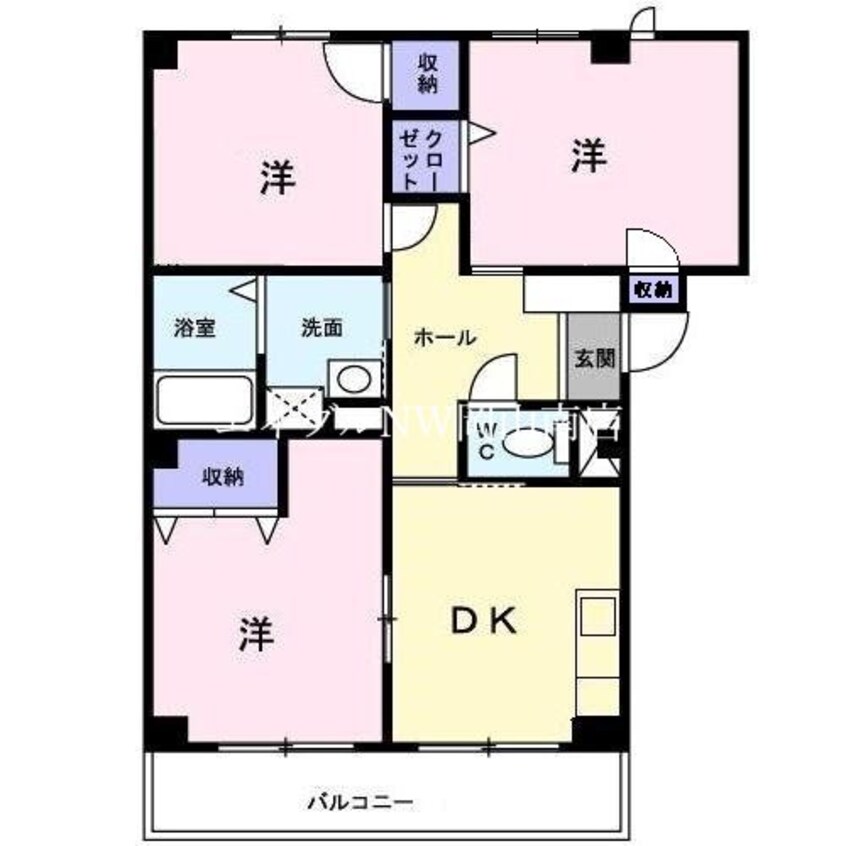 間取図 宇野線<宇野みなと線>/備前西市駅 徒歩23分 1階 築29年