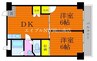 宇野線<宇野みなと線>/大元駅 徒歩18分 5階 築43年 2DKの間取り