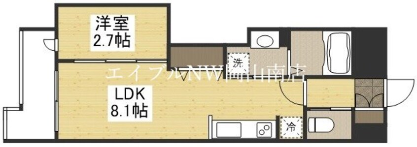 間取図 山陽本線（中国）/岡山駅 徒歩26分 5階 建築中