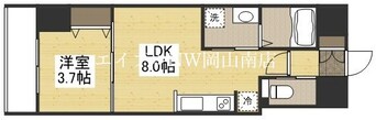 間取図 山陽本線（中国）/岡山駅 徒歩26分 10階 建築中