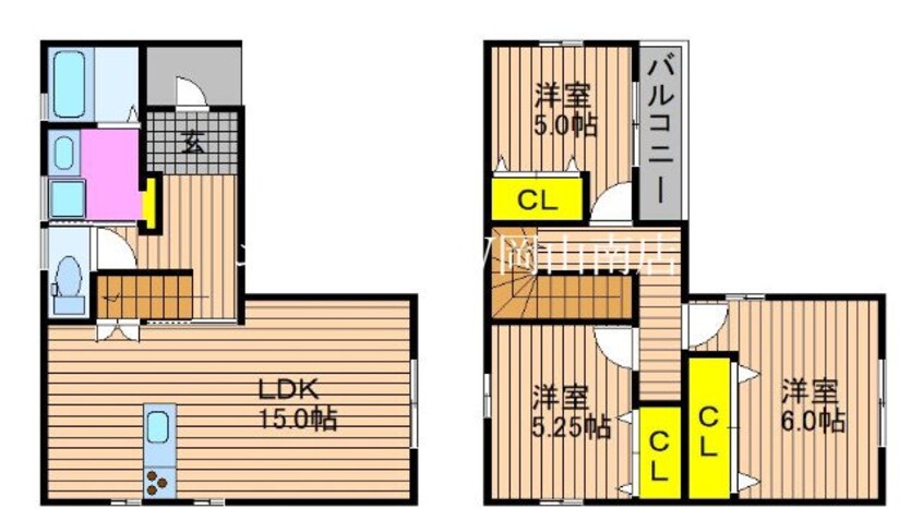 間取図 山陽本線（中国）/庭瀬駅 徒歩24分 1階 築3年