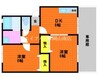 宇野線<宇野みなと線>/備前西市駅 徒歩12分 1階 築26年 2DKの間取り