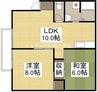 宇野線<宇野みなと線>/大元駅 徒歩12分 1階 築30年 2LDKの間取り