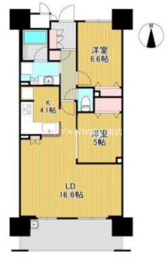 間取図 山陽本線（中国）/岡山駅 徒歩10分 16階 築9年