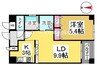 山陽本線（中国）/岡山駅 バス:10分:停歩4分 6階 築22年 1LDKの間取り