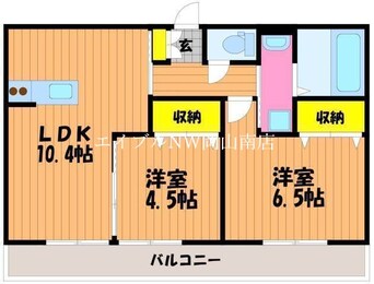 間取図 岡山市電清輝橋線<岡山電気軌道>/清輝橋駅 徒歩51分 3階 築10年