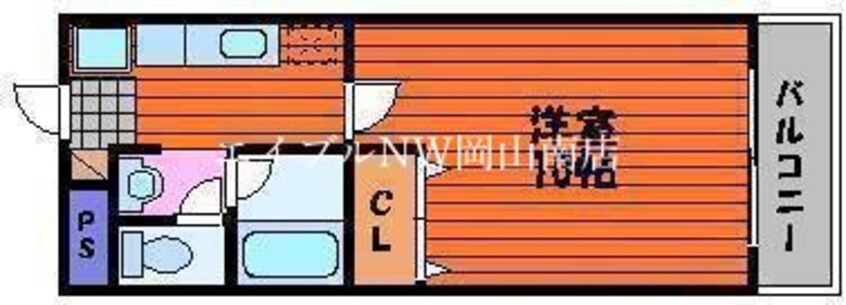 間取図 宇野線<宇野みなと線>/大元駅 徒歩13分 1階 築21年