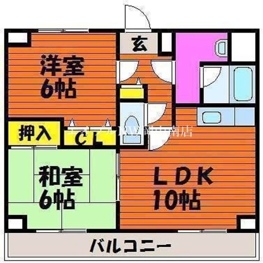 間取図 山陽本線（中国）/西川原駅 徒歩22分 3階 築26年