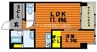 岡山市電東山本線<岡山電気軌道>/県庁通り駅 徒歩5分 2階 築29年 1LDKの間取り