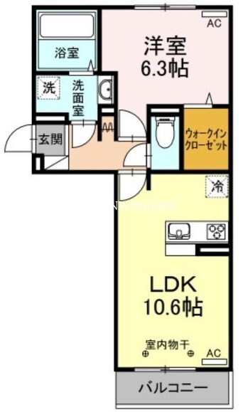 間取図 岡山市電東山本線<岡山電気軌道>/門田屋敷駅 徒歩22分 3階 築3年