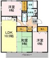 吉備線<桃太郎線>/備前三門駅 徒歩17分 2階 築17年 3LDKの間取り