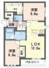 宇野線<宇野みなと線>/大元駅 徒歩17分 2階 1年未満 2LDKの間取り