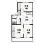 宇野線<宇野みなと線>/大元駅 徒歩13分 1階 築32年 3DKの間取り