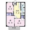 宇野線<宇野みなと線>/常山駅 徒歩13分 1階 築30年 3DKの間取り