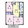 宇野線<宇野みなと線>/常山駅 徒歩13分 1階 築30年 3DKの間取り