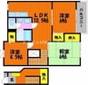 山陽本線（中国）/岡山駅 バス:30分:停歩1分 2階 築23年 3LDKの間取り