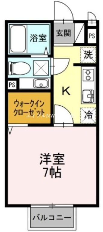 間取図 宇野線<宇野みなと線>/備前西市駅 徒歩15分 1階 築16年