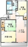 宇野線<宇野みなと線>/備前西市駅 徒歩32分 2階 築27年 3LDKの間取り